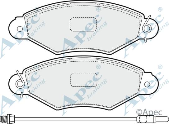 APEC PAD1505 - Комплект спирачно феродо, дискови спирачки vvparts.bg