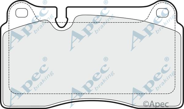 APEC PAD1508B - Комплект спирачно феродо, дискови спирачки vvparts.bg