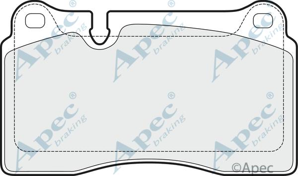 APEC PAD1508 - Комплект спирачно феродо, дискови спирачки vvparts.bg