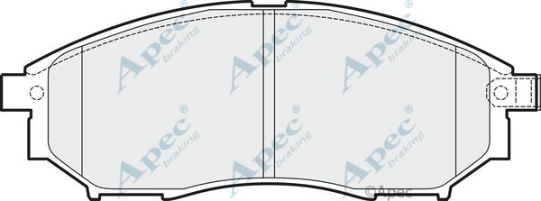 APEC PAD1502 - Комплект спирачно феродо, дискови спирачки vvparts.bg