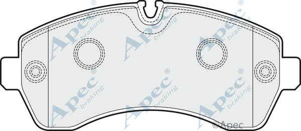 APEC PAD1514 - Комплект спирачно феродо, дискови спирачки vvparts.bg