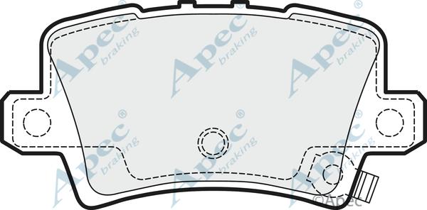 APEC PAD1511 - Комплект спирачно феродо, дискови спирачки vvparts.bg