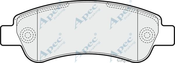 APEC PAD1589 - Комплект спирачно феродо, дискови спирачки vvparts.bg