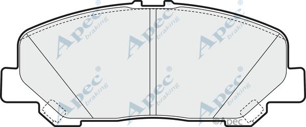 APEC PAD1580 - Комплект спирачно феродо, дискови спирачки vvparts.bg