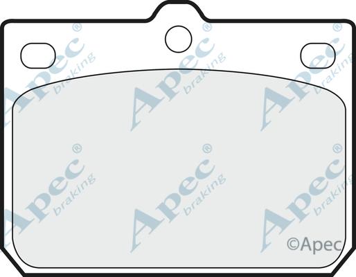 APEC PAD158 - Комплект спирачно феродо, дискови спирачки vvparts.bg