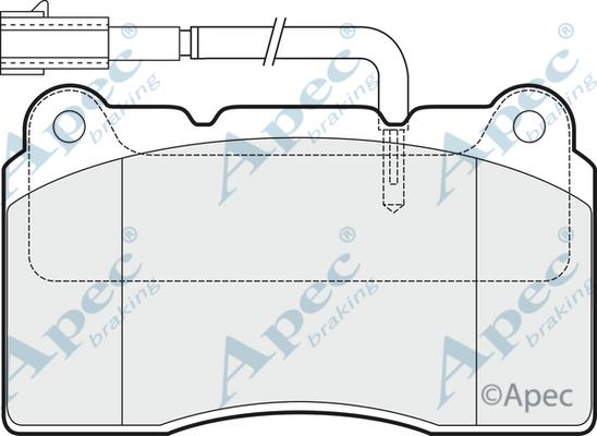 APEC PAD1536 - Комплект спирачно феродо, дискови спирачки vvparts.bg