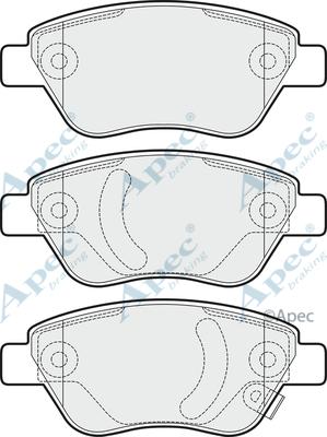 APEC PAD1521 - Комплект спирачно феродо, дискови спирачки vvparts.bg