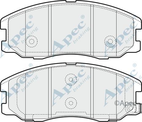 APEC PAD1574 - Комплект спирачно феродо, дискови спирачки vvparts.bg