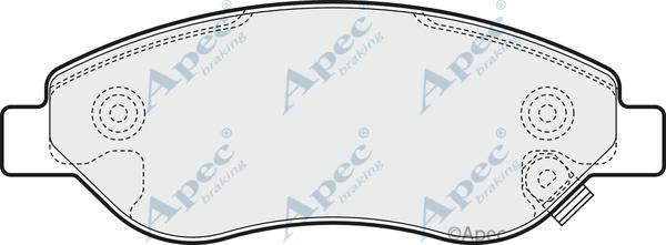 APEC PAD1576 - Комплект спирачно феродо, дискови спирачки vvparts.bg