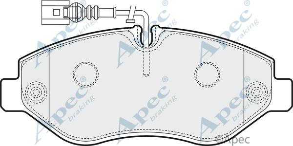 APEC PAD1571 - Комплект спирачно феродо, дискови спирачки vvparts.bg