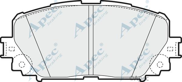 APEC PAD1572 - Комплект спирачно феродо, дискови спирачки vvparts.bg