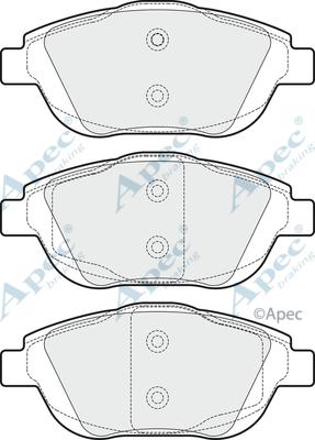 APEC PAD1694 - Комплект спирачно феродо, дискови спирачки vvparts.bg