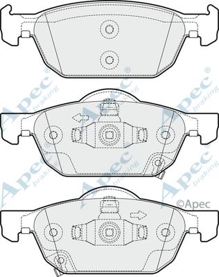 APEC PAD1692 - Комплект спирачно феродо, дискови спирачки vvparts.bg