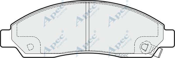 APEC PAD1640 - Комплект спирачно феродо, дискови спирачки vvparts.bg