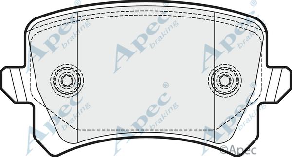 APEC PAD1654 - Комплект спирачно феродо, дискови спирачки vvparts.bg