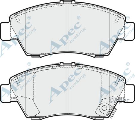 APEC PAD1660 - Комплект спирачно феродо, дискови спирачки vvparts.bg