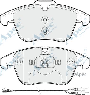 APEC PAD1668 - Комплект спирачно феродо, дискови спирачки vvparts.bg