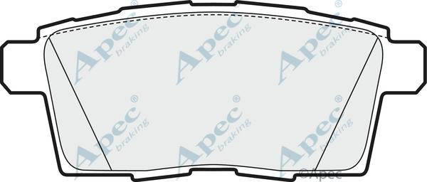 APEC PAD1605 - Комплект спирачно феродо, дискови спирачки vvparts.bg
