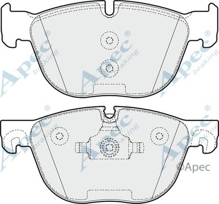 APEC PAD1614 - Комплект спирачно феродо, дискови спирачки vvparts.bg