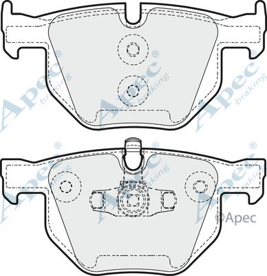 APEC PAD1611 - Комплект спирачно феродо, дискови спирачки vvparts.bg