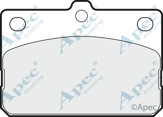 APEC PAD161 - Комплект спирачно феродо, дискови спирачки vvparts.bg