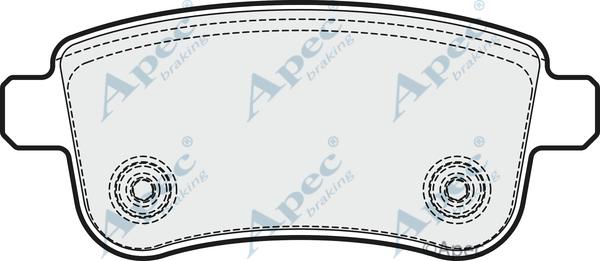 APEC PAD1689 - Комплект спирачно феродо, дискови спирачки vvparts.bg