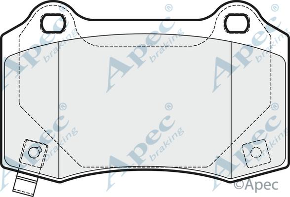 APEC PAD1688 - Комплект спирачно феродо, дискови спирачки vvparts.bg