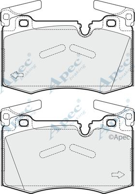 APEC PAD1683 - Комплект спирачно феродо, дискови спирачки vvparts.bg