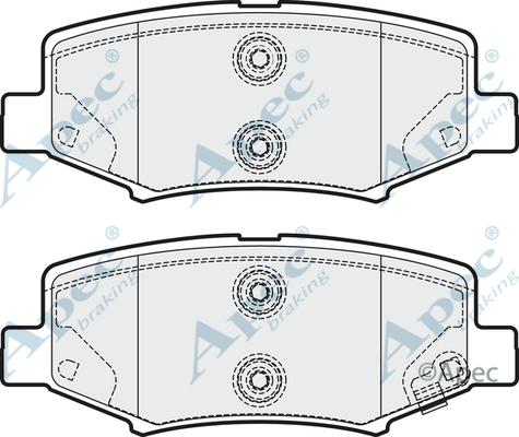 APEC PAD1687 - Комплект спирачно феродо, дискови спирачки vvparts.bg