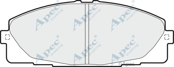 APEC PAD1624 - Комплект спирачно феродо, дискови спирачки vvparts.bg