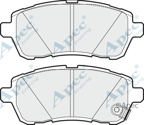 APEC PAD1626 - Комплект спирачно феродо, дискови спирачки vvparts.bg