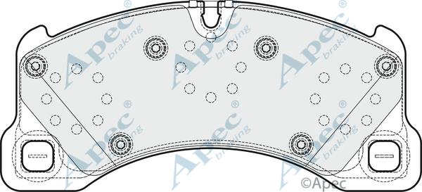 APEC PAD1670B - Комплект спирачно феродо, дискови спирачки vvparts.bg
