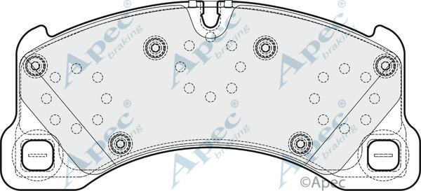 APEC PAD1670 - Комплект спирачно феродо, дискови спирачки vvparts.bg