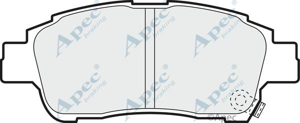 APEC PAD1092 - Комплект спирачно феродо, дискови спирачки vvparts.bg