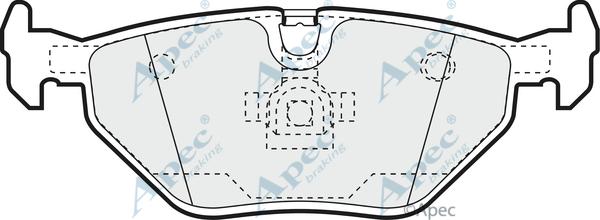 APEC PAD1045 - Комплект спирачно феродо, дискови спирачки vvparts.bg