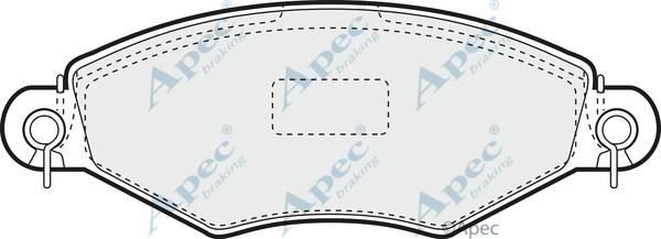 APEC PAD1041 - Комплект спирачно феродо, дискови спирачки vvparts.bg