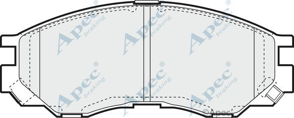 APEC PAD1059 - Комплект спирачно феродо, дискови спирачки vvparts.bg
