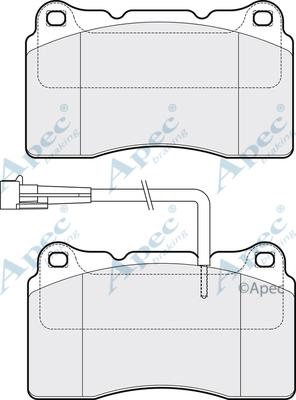 APEC PAD1050 - Комплект спирачно феродо, дискови спирачки vvparts.bg