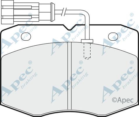 APEC PAD1057 - Комплект спирачно феродо, дискови спирачки vvparts.bg