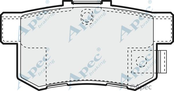 APEC PAD1066 - Комплект спирачно феродо, дискови спирачки vvparts.bg