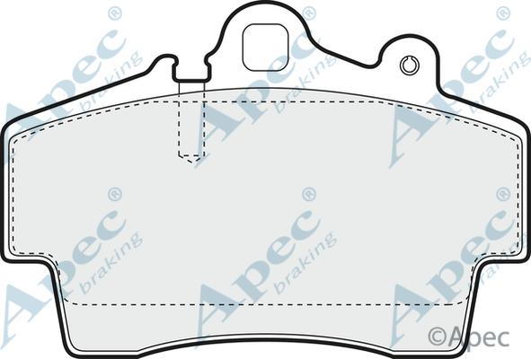 APEC PAD1068 - Комплект спирачно феродо, дискови спирачки vvparts.bg