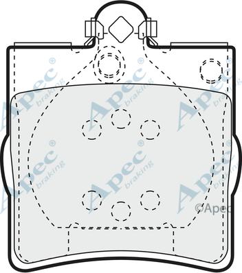 APEC PAD1063 - Комплект спирачно феродо, дискови спирачки vvparts.bg