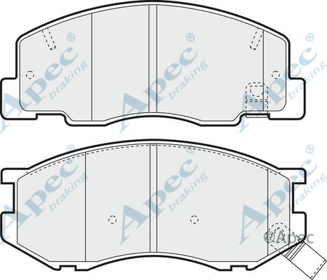 APEC PAD1004 - Комплект спирачно феродо, дискови спирачки vvparts.bg