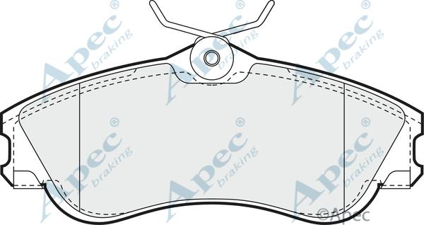 APEC PAD1001 - Комплект спирачно феродо, дискови спирачки vvparts.bg