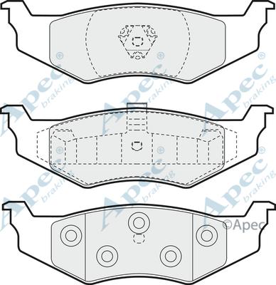 APEC PAD1003 - Комплект спирачно феродо, дискови спирачки vvparts.bg