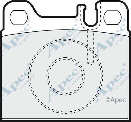 APEC PAD1016 - Комплект спирачно феродо, дискови спирачки vvparts.bg