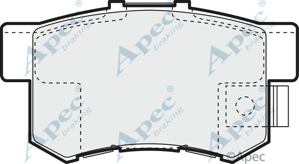 APEC PAD1010 - Комплект спирачно феродо, дискови спирачки vvparts.bg