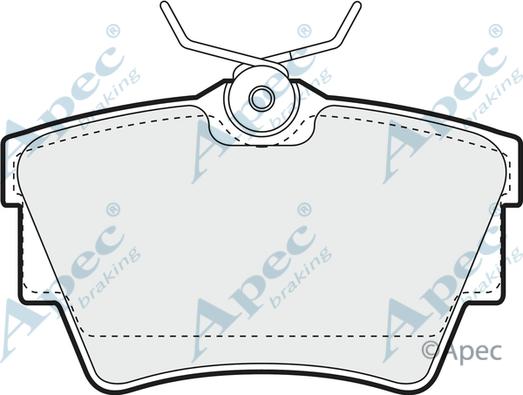 APEC PAD1089 - Комплект спирачно феродо, дискови спирачки vvparts.bg