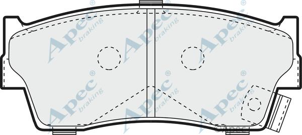 APEC PAD1086 - Комплект спирачно феродо, дискови спирачки vvparts.bg