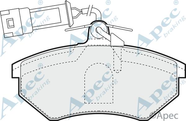 APEC PAD1088 - Комплект спирачно феродо, дискови спирачки vvparts.bg